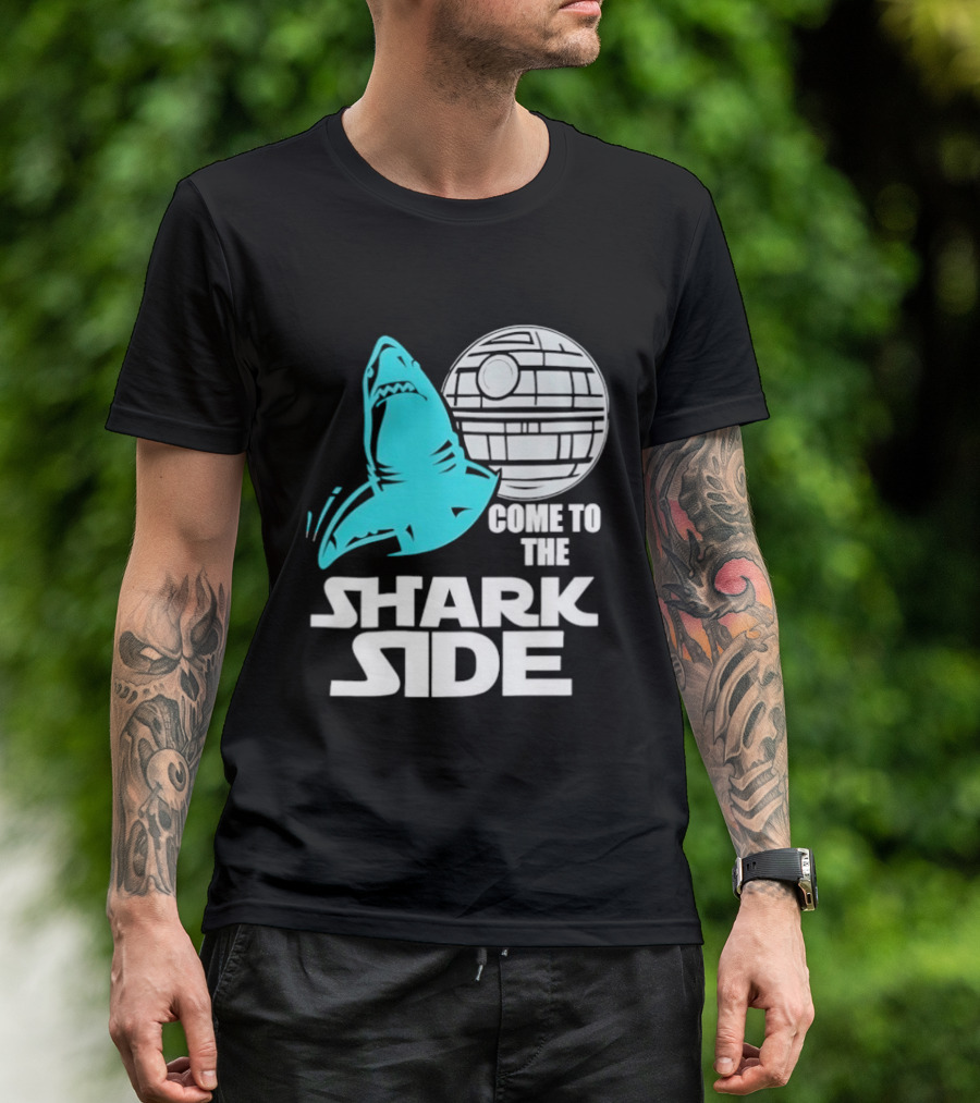 Come To The Shark Side With Death Star T-Shirt