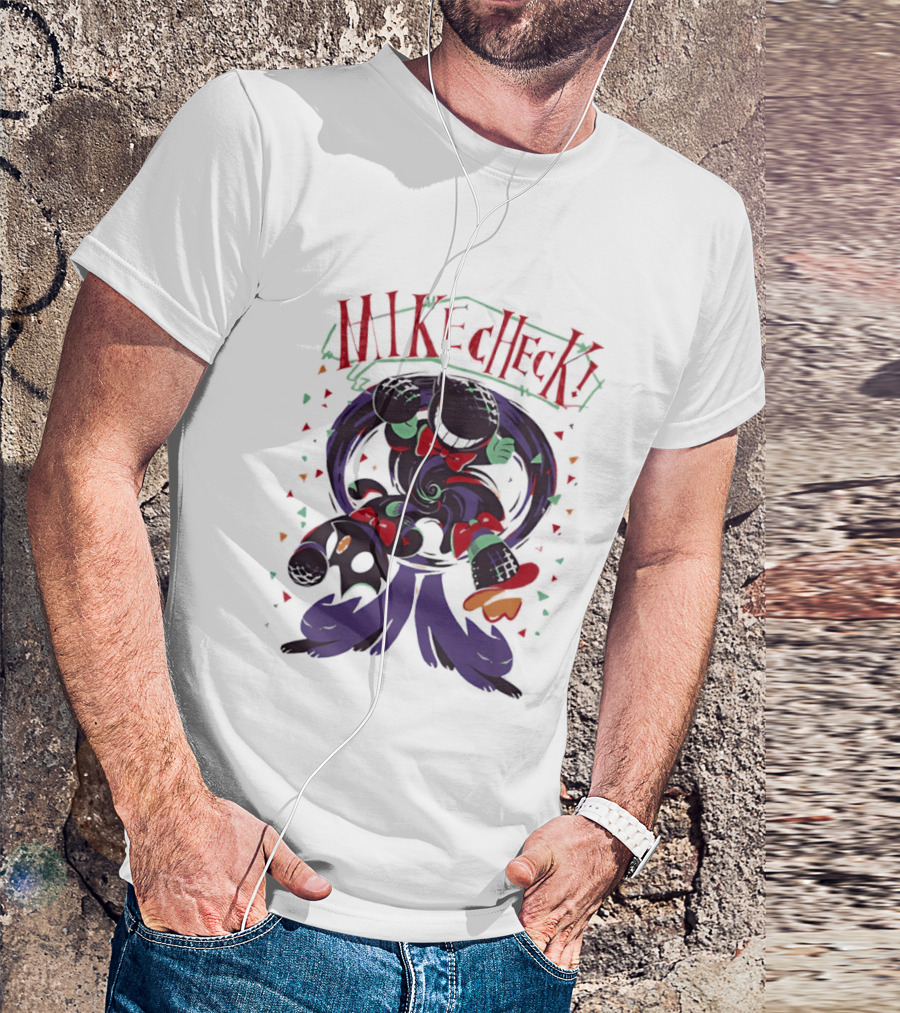 Mike Check Bendy And The Ink Machine Character Spinning Ink Splash T-Shirt