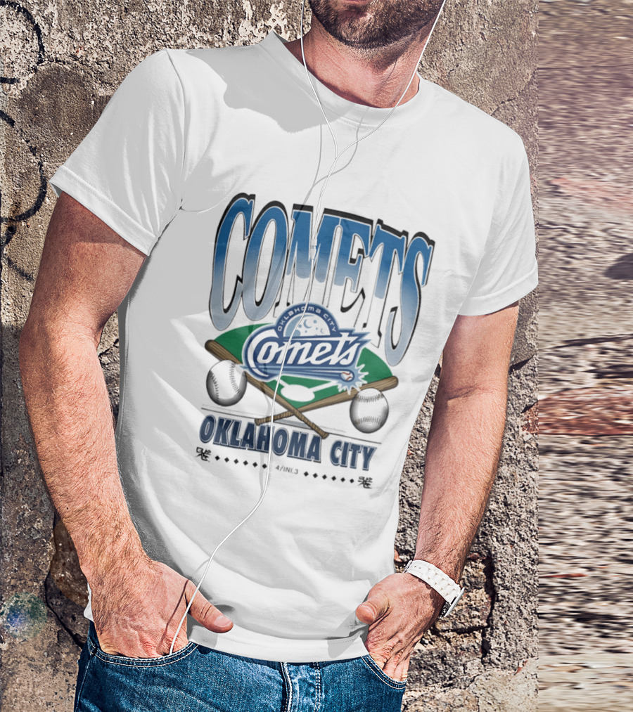 Oklahoma City Comets Baseball Team Sports Fan Gear T-Shirt