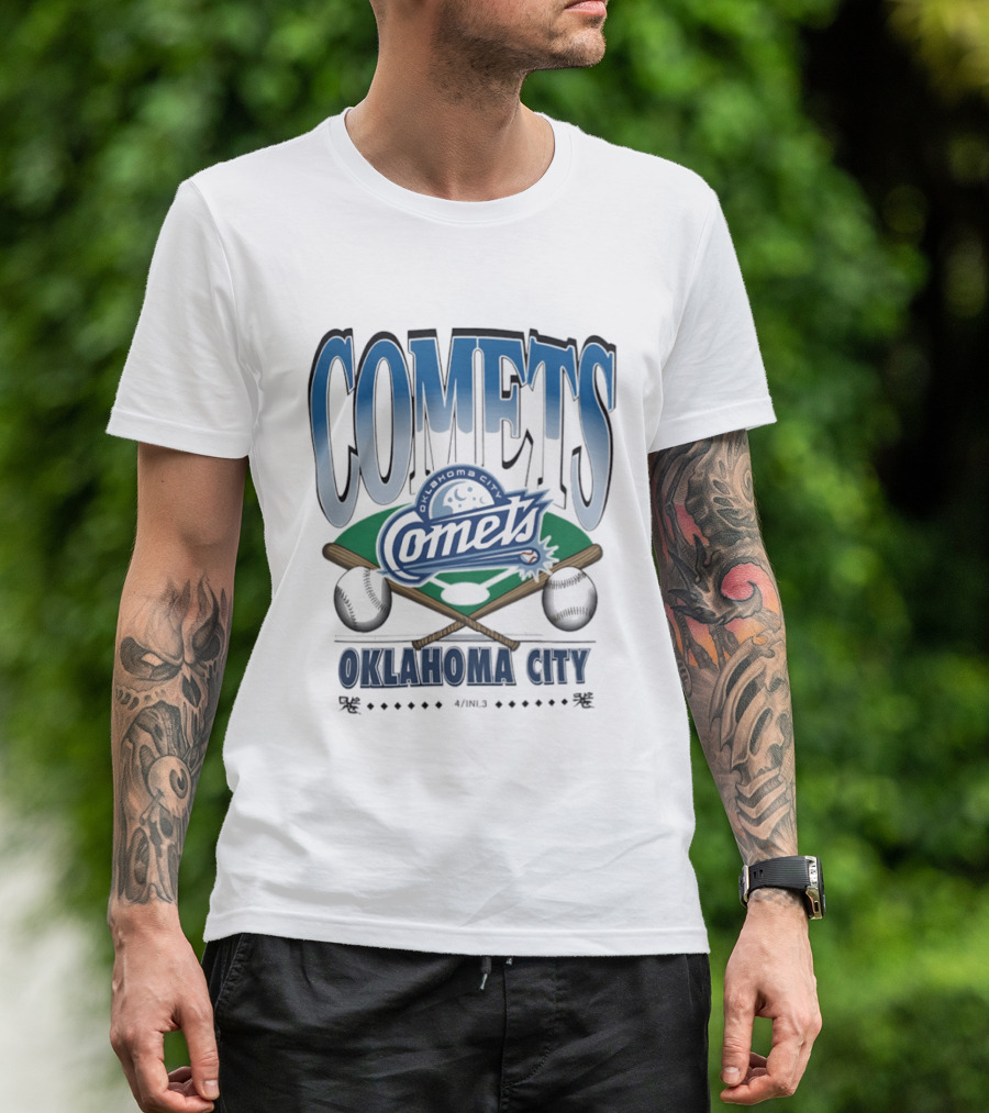 Oklahoma City Comets Baseball Team Sports Fan Gear T-Shirt