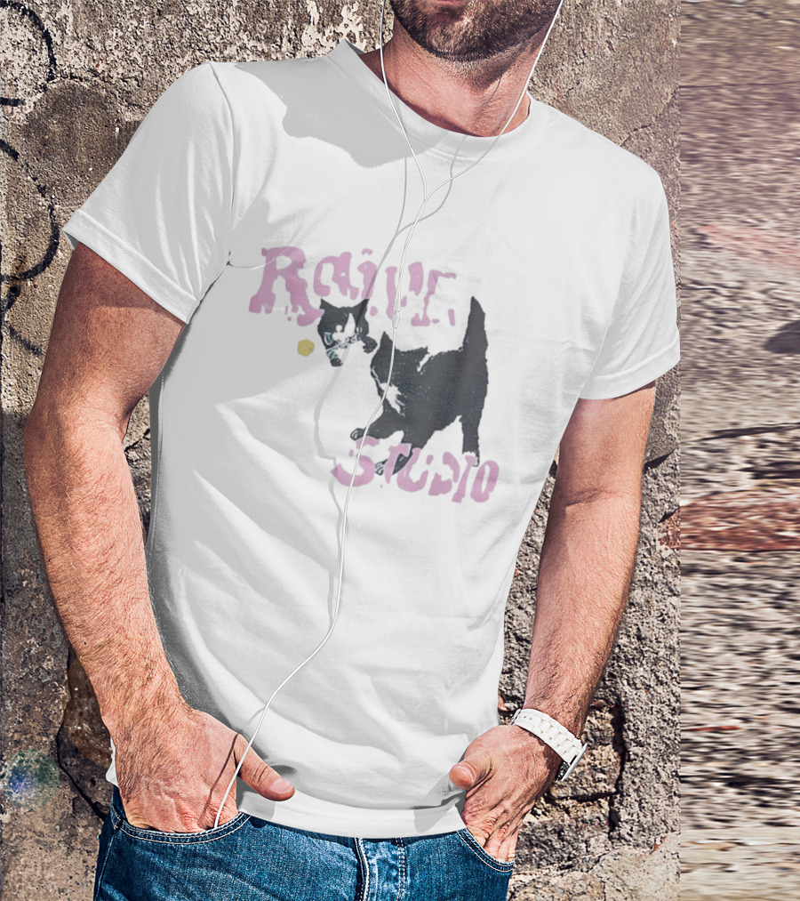 Raive Studio Cats Kitten Playful Black Cat T-Shirt