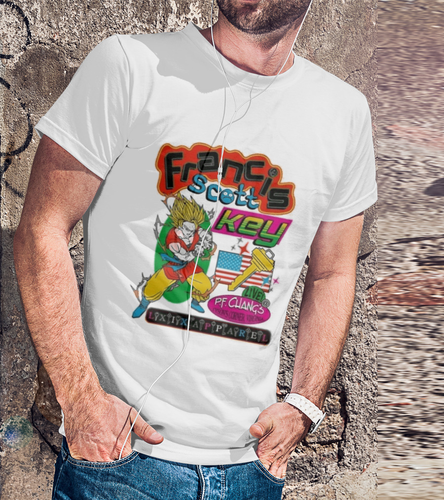 Francis Scott Key Son Goku LAXP Apparel Pf Chang's Tysons Corner Virginia 1814 T-Shirt