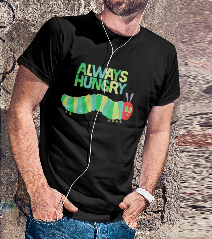 Always Hungry Caterpillar Colorful Striped Insect T-Shirt