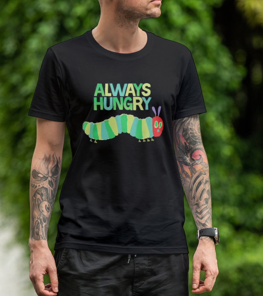 Always Hungry Caterpillar Colorful Striped Insect T-Shirt