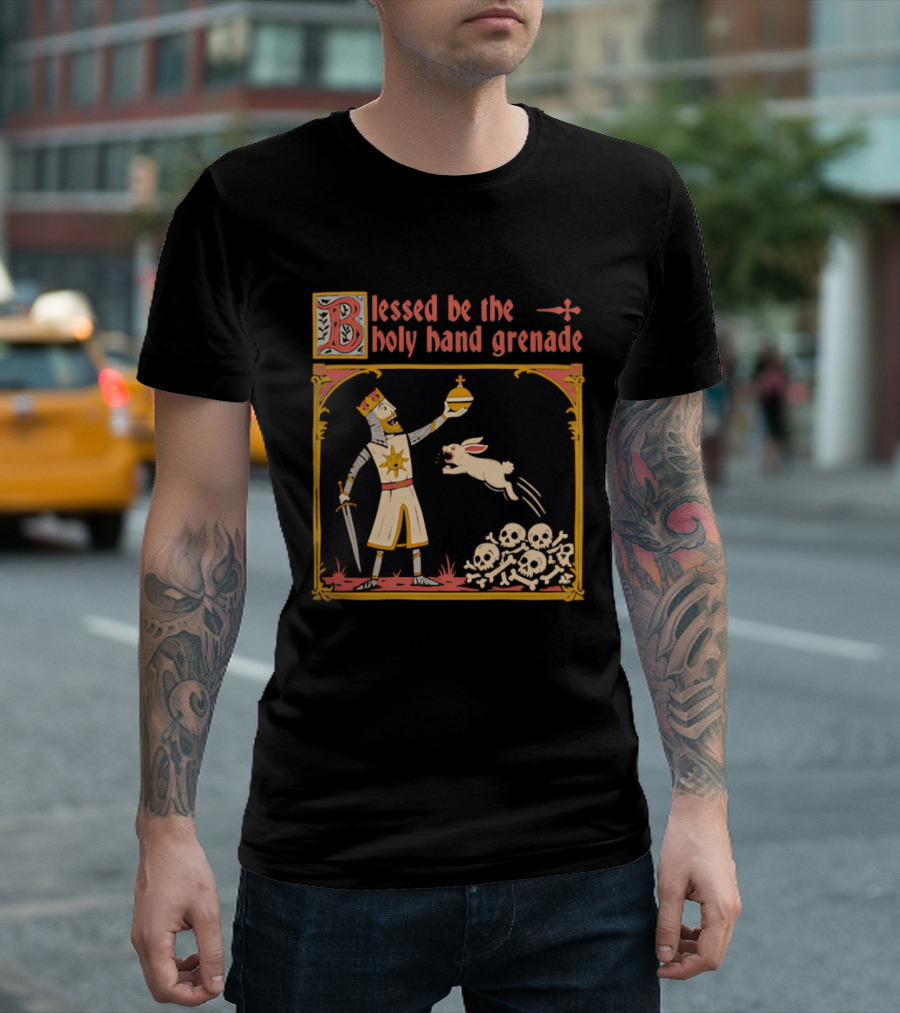 Blessed Be The Holy Hand Grenade Monty Python Knight T-Shirt