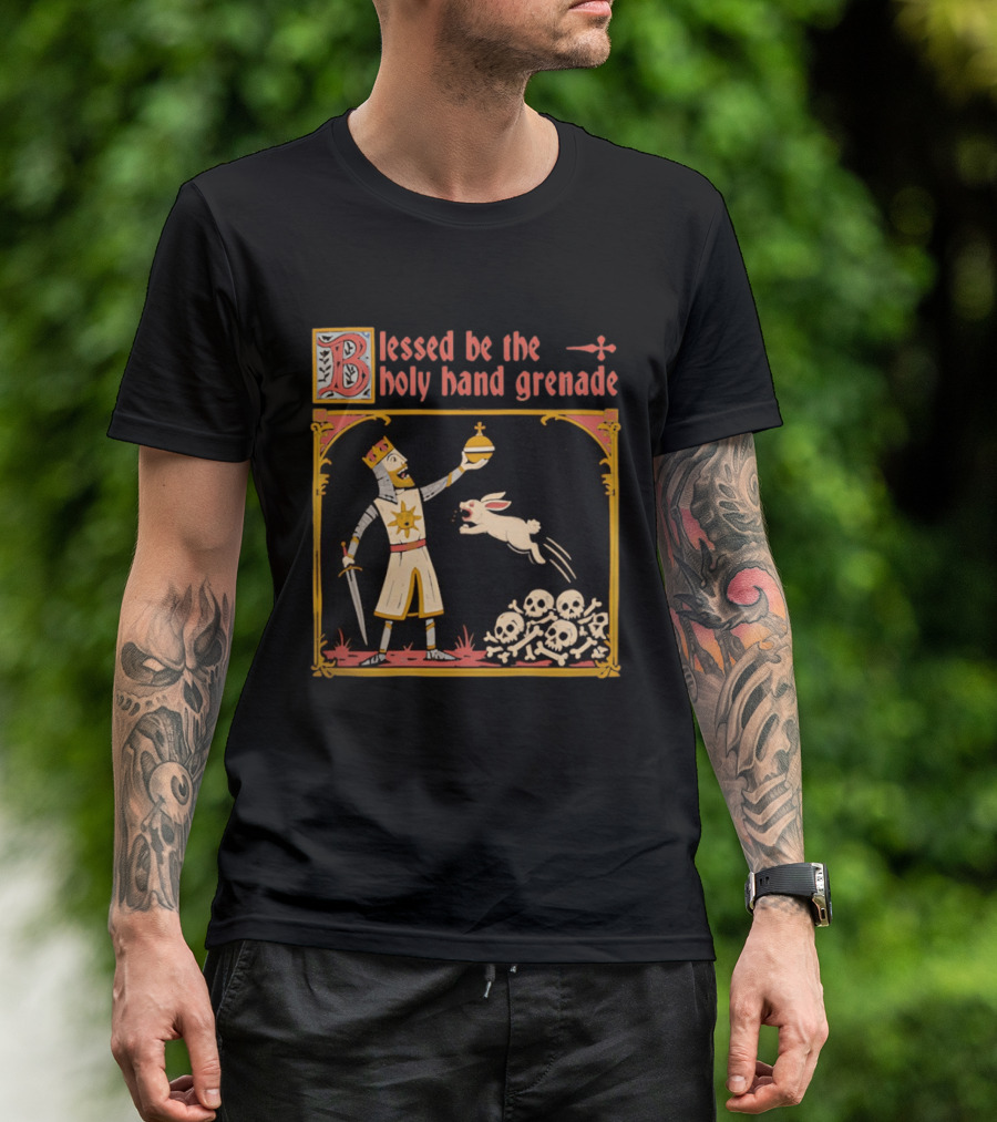 Blessed Be The Holy Hand Grenade Monty Python Knight T-Shirt