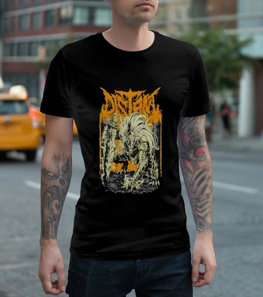 Distant Black Blade Dark Fantasy Warrior With Sword T-Shirt