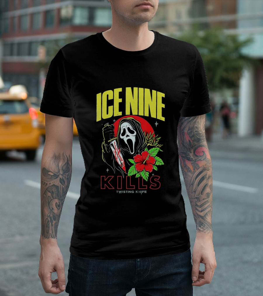 Ice Nine Kills Ghostface Twisting Knife Aloha Sidney Summer Of Silence 2026 Collection T-Shirt