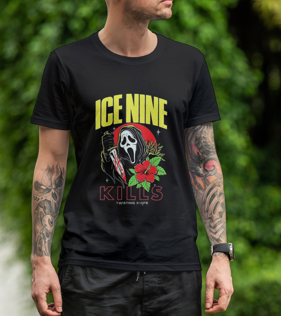 Ice Nine Kills Ghostface Twisting Knife Aloha Sidney Summer Of Silence 2026 Collection T-Shirt
