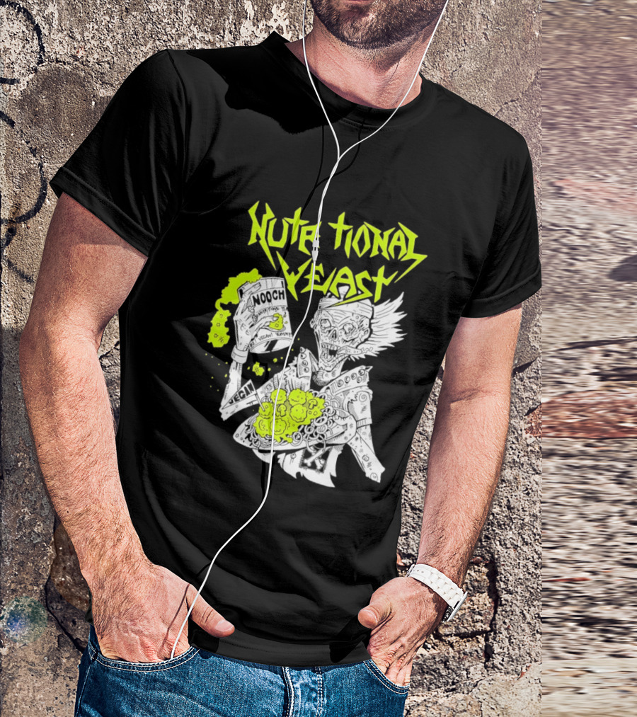 Nutritional Yeast Nooch Vegan Yummy B12 Skeleton T-Shirt