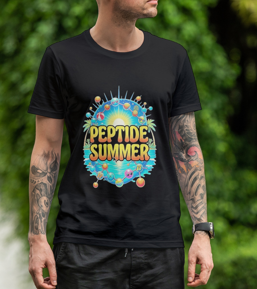 Peptide Summer Tropical Molecular Science Beach Vibe T-Shirt
