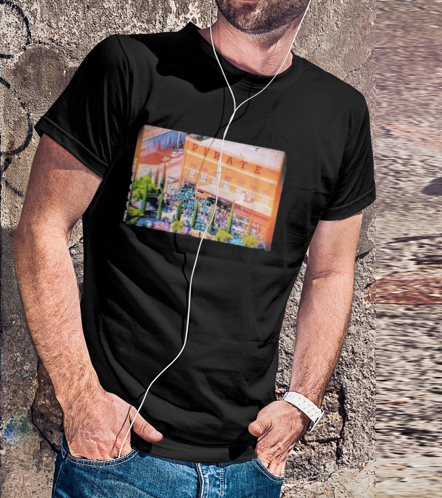Pirate Life Brewery Port Adelaide Scene With Building And Crowd T-Shirt