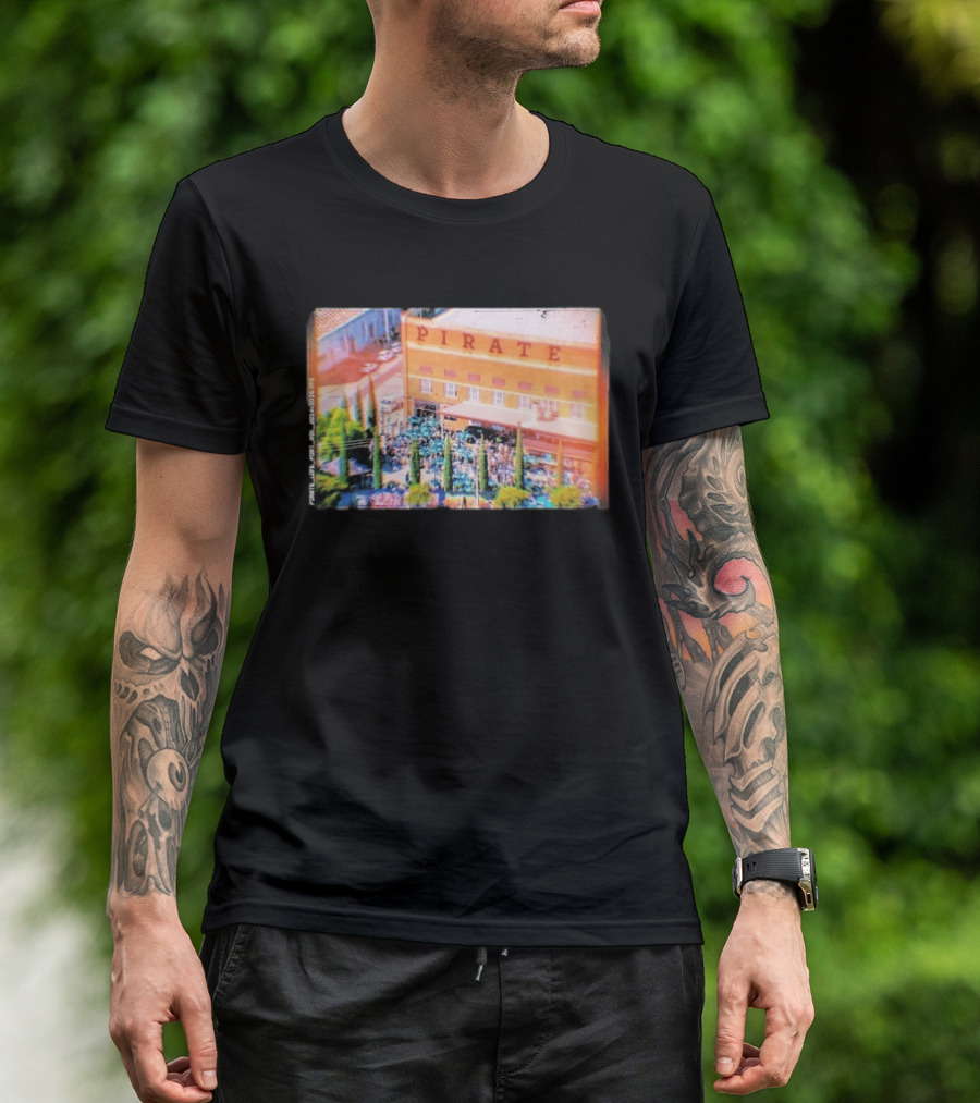 Pirate Life Brewery Port Adelaide Scene With Building And Crowd T-Shirt