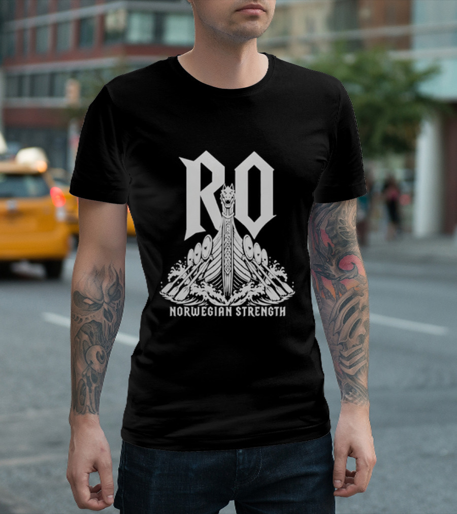 RO Viking Longship Norwegian Strength Nordic Warrior Heritage T-Shirt