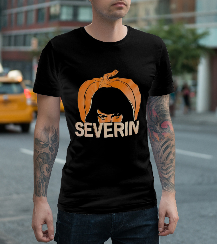 Severin Pumpkin Halloween Horror Mask T-Shirt