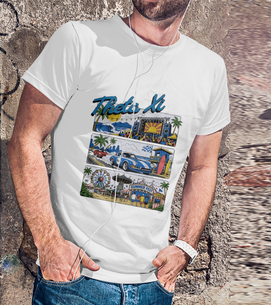 Theta Xi Summer Fest Beach Concert Car Show Ferris Wheel Tickets T-Shirt