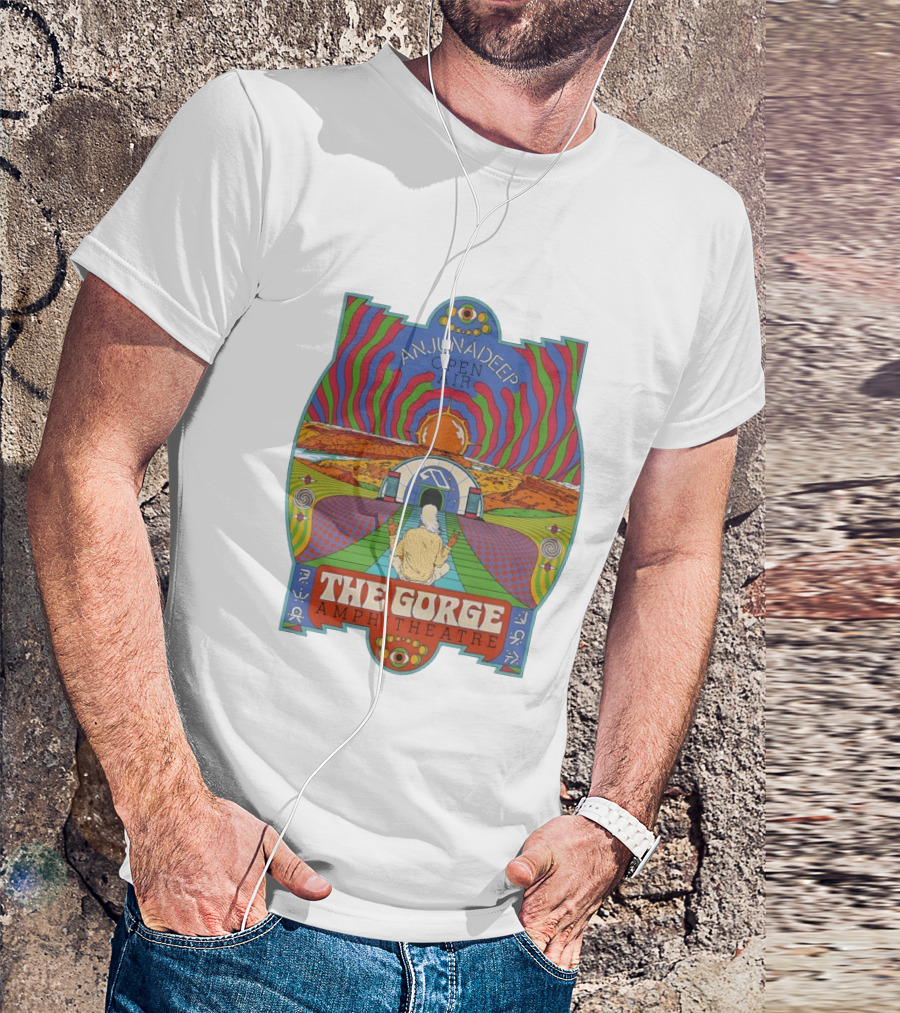 Anjunadeep Open Air The Gorge Amphitheatre Psychedelic Landscape T-Shirt