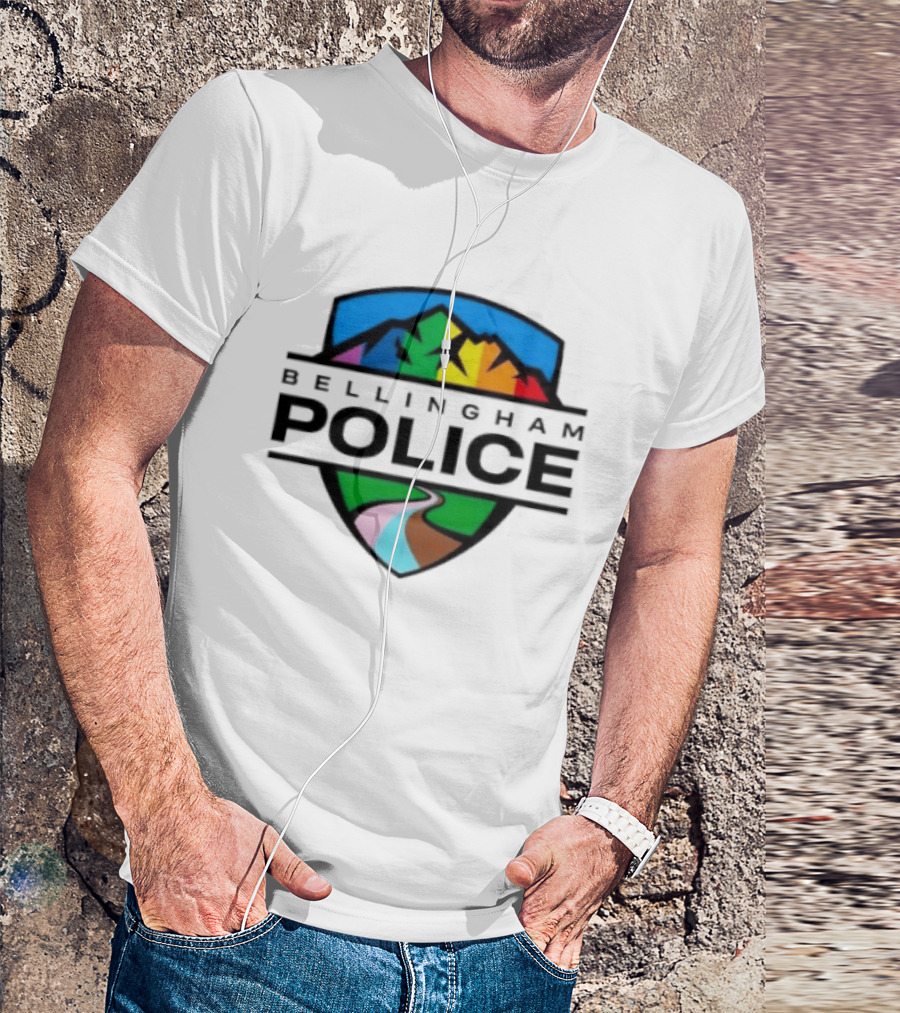 Bellingham Police Pride Mountain Shield LGBTQ Pathway T-Shirt