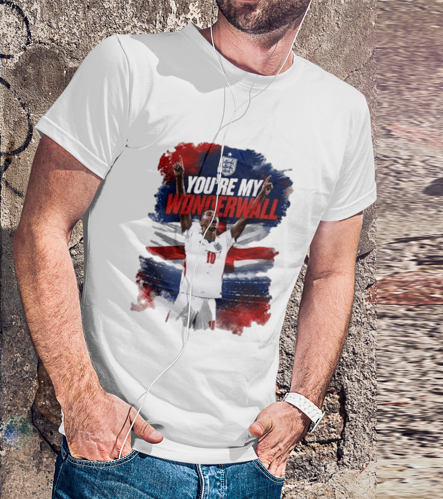 Jude Bellingham England National Team You're My Wonderwall England Flag Football Star Celebration T-Shirt