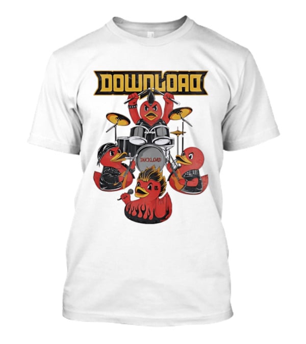 Download Festival Duck Band Rock Drummers T-Shirt