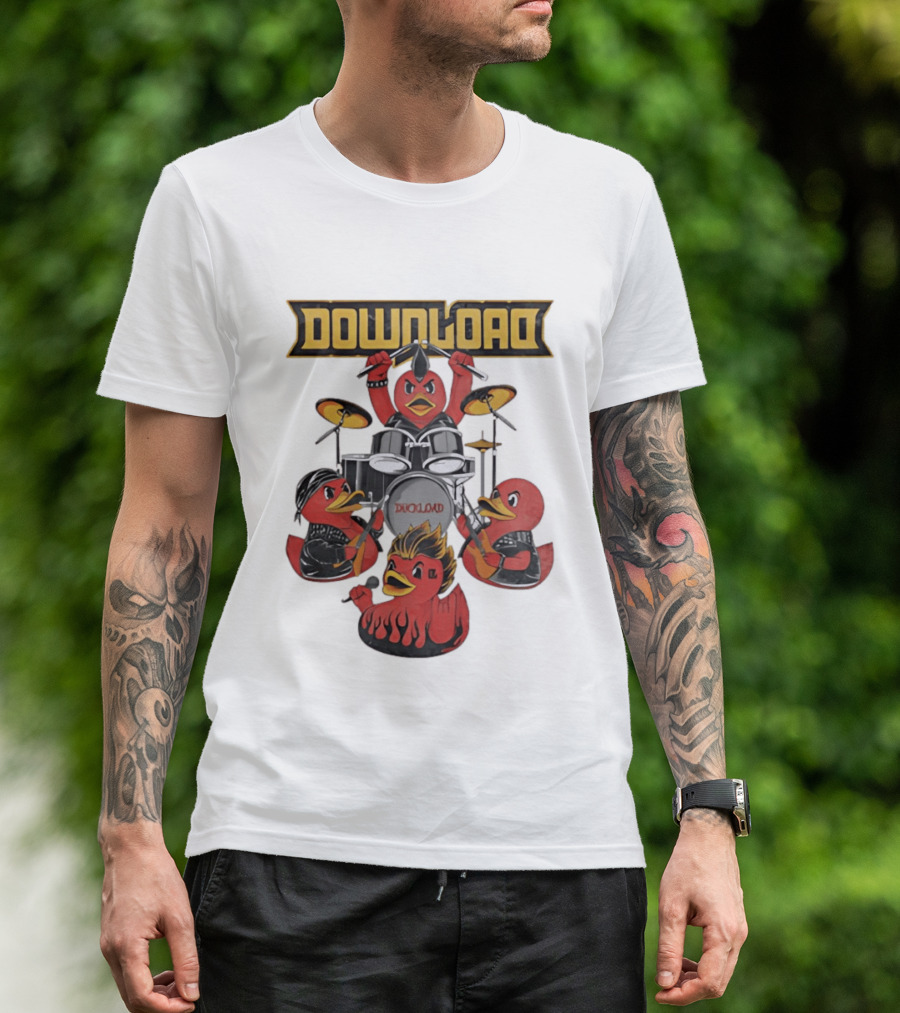 Download Festival Duck Band Rock Drummers T-Shirt