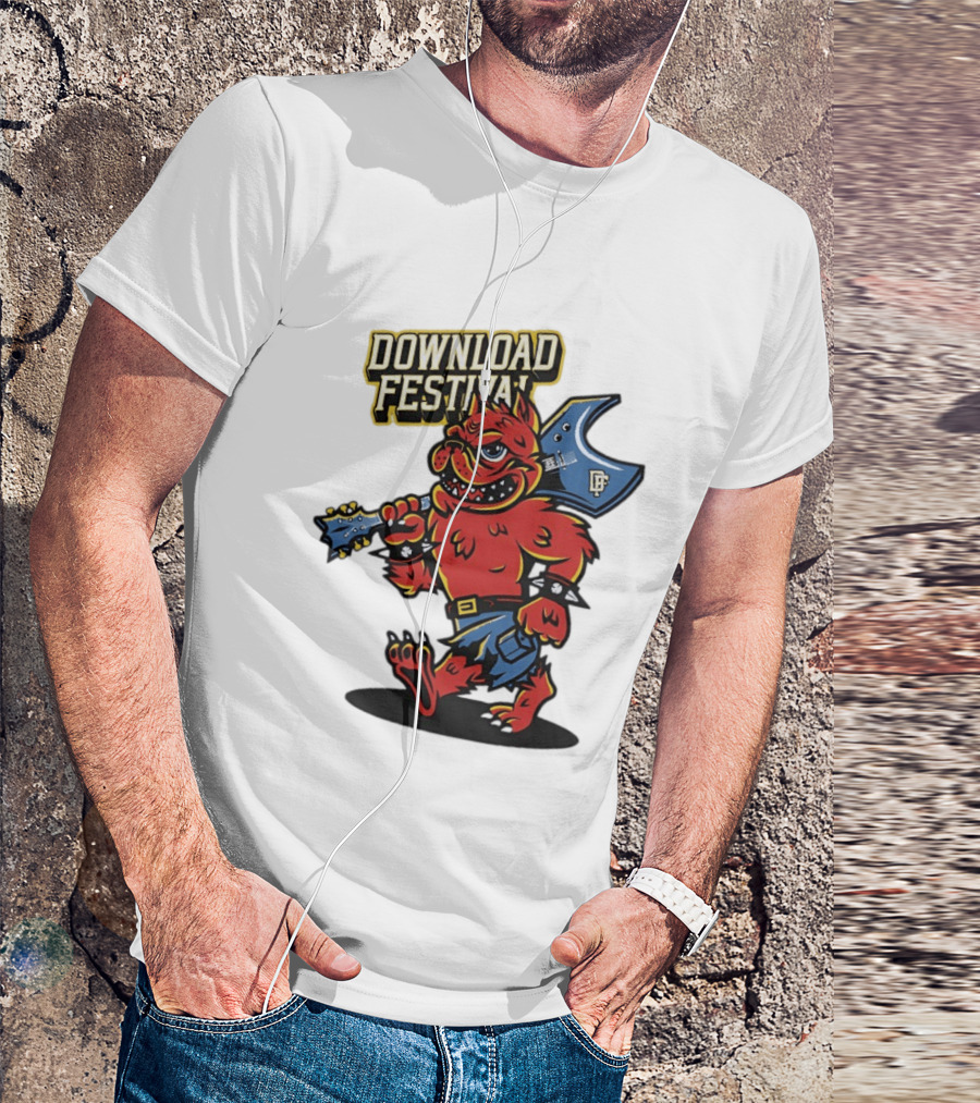 Download Festival Hellhound Character With Guitar T-Shirt