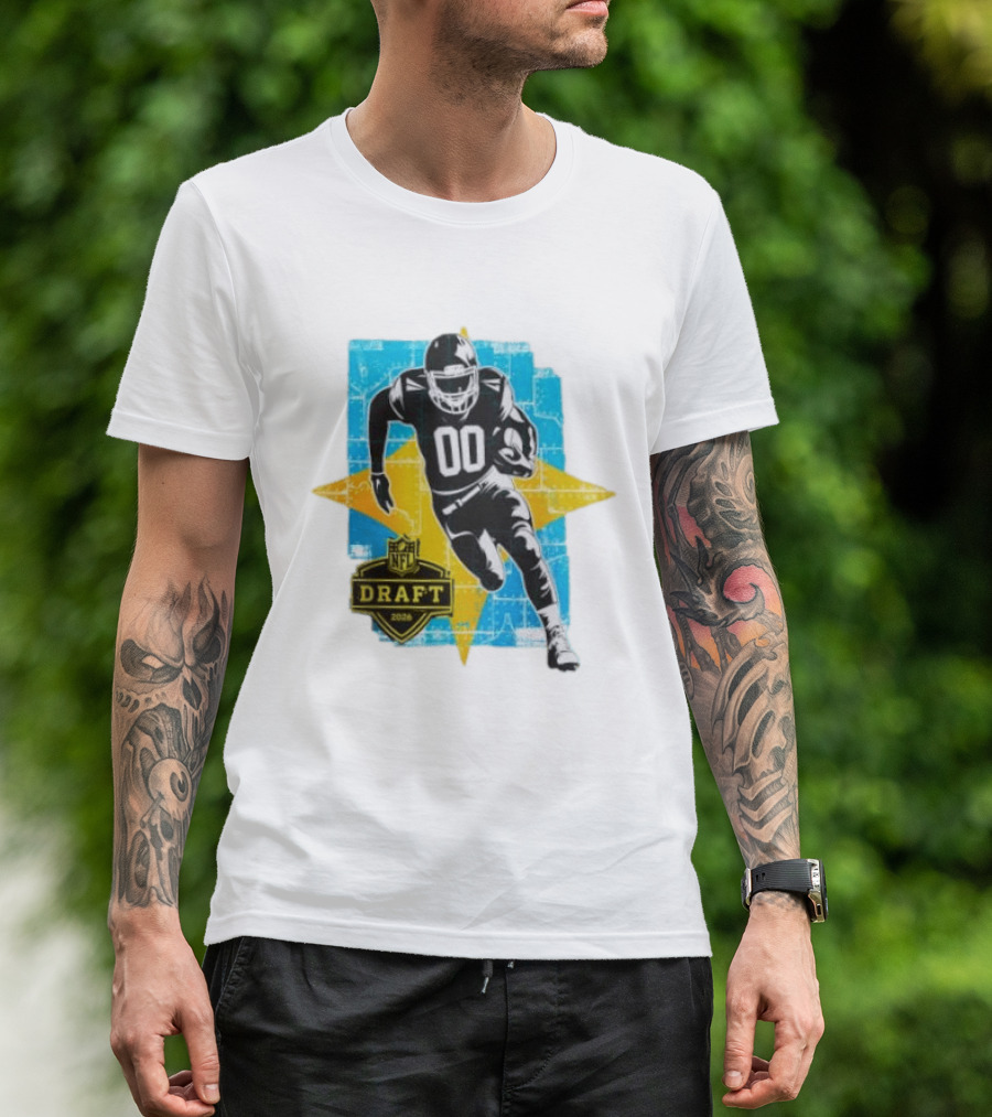 NFL Draft 2026 Football Player Jersey Number 00 T-Shirt