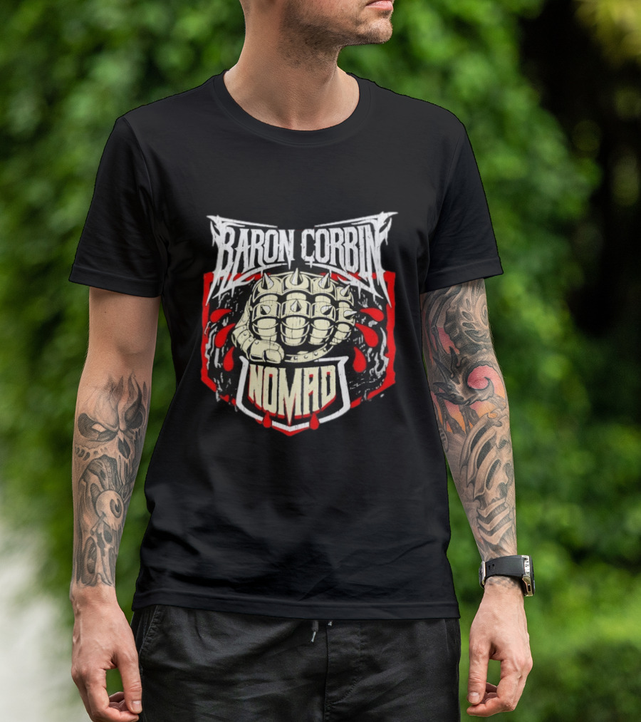 Baron Corbin Nomad Spiked Fist WWE Wrestling T-Shirt