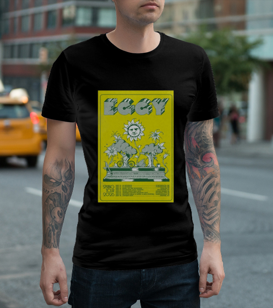 Eggy Spring Tour 2026 Artspace Outpost Richmond Outside Days Denver T-Shirt