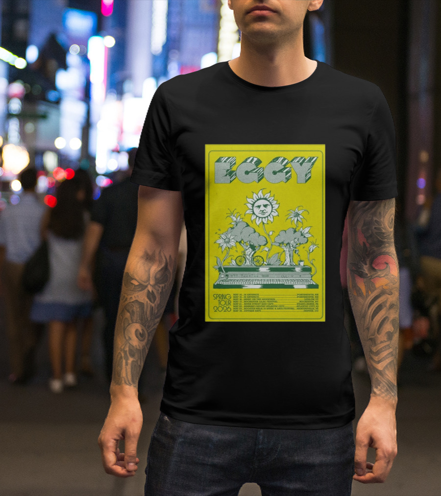 Eggy Spring Tour 2026 Artspace Outpost Richmond Outside Days Denver T-Shirt