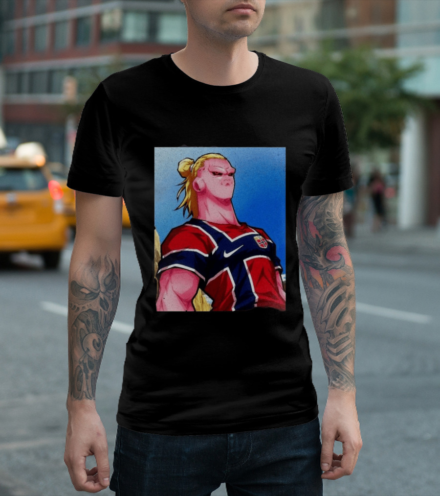 Erling Haaland Majin Buu Norway Dragon Ball Fusion T-Shirt