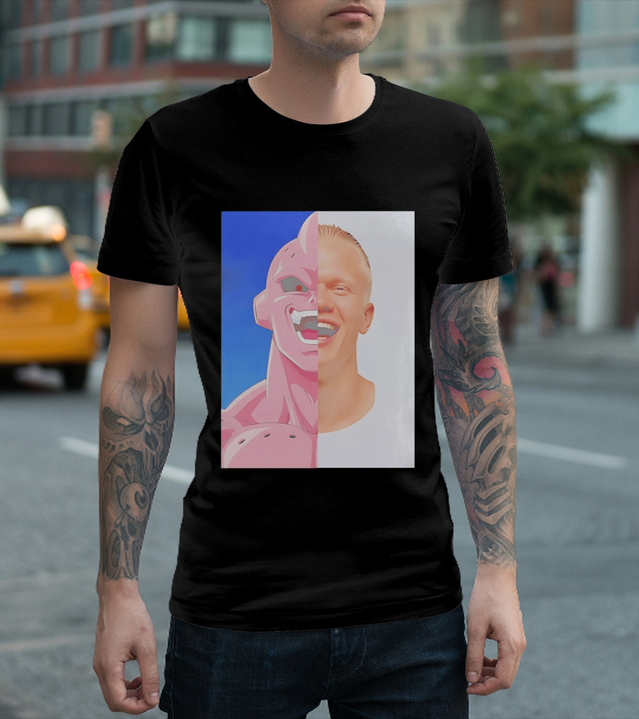 Erling Haaland Majin Buu Face Swap T-Shirt