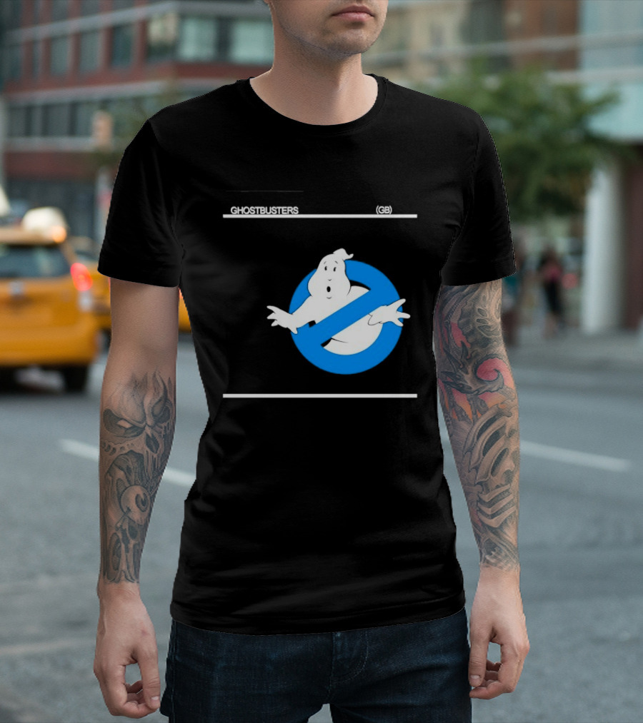 Ghostbusters 80s Movie Classic Blue Ghost Icon GB T-Shirt