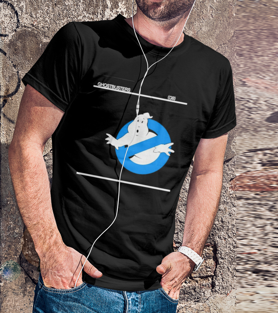 Ghostbusters 80s Movie Classic Blue Ghost Icon GB T-Shirt
