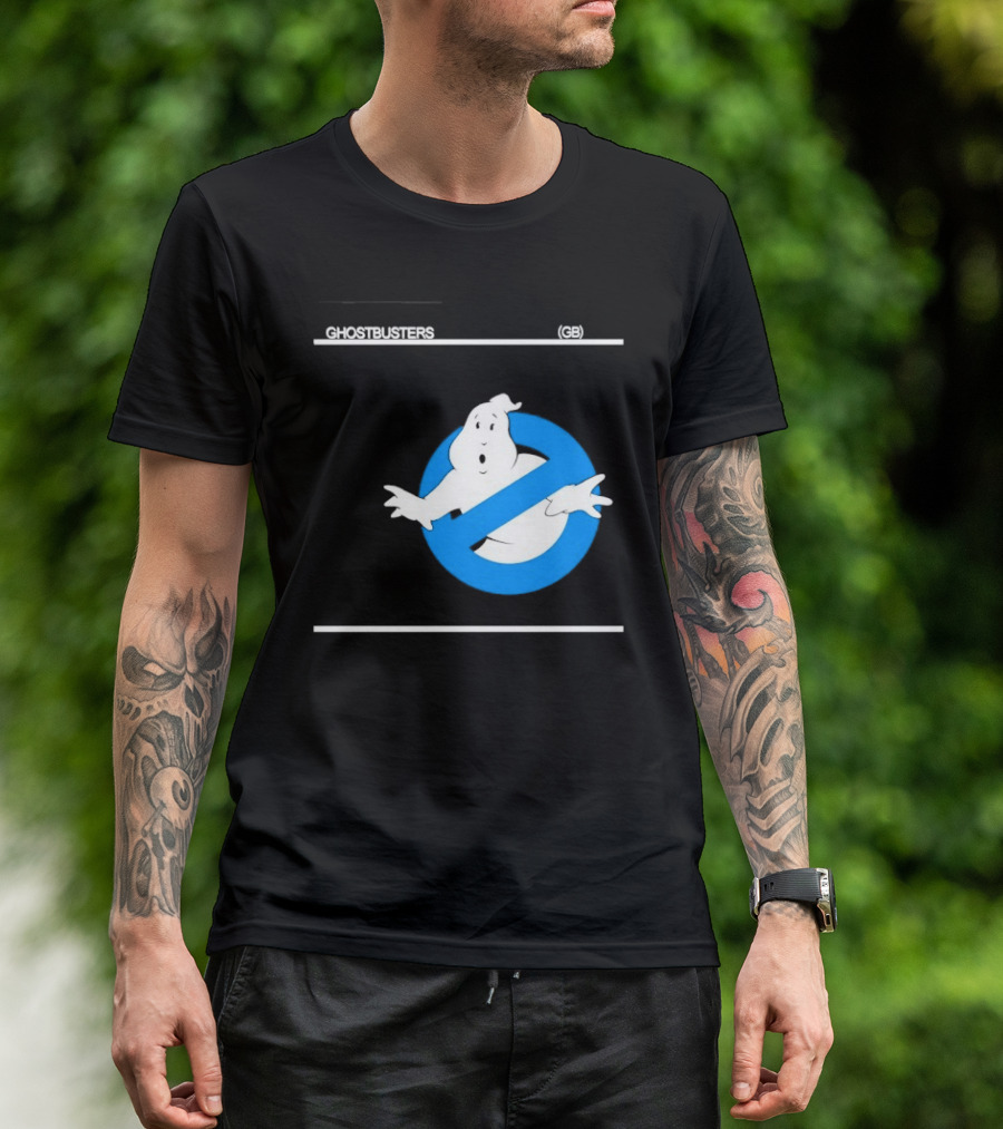 Ghostbusters 80s Movie Classic Blue Ghost Icon GB T-Shirt
