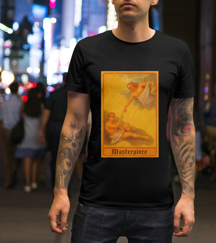 Masterpiece Michelangelo Creation Of Adam Iconic Classic Renaissance T-Shirt