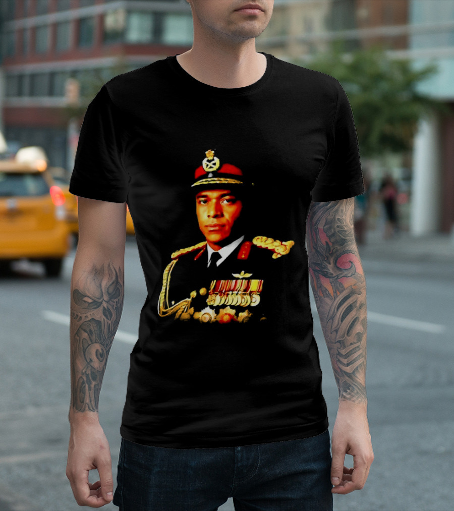 Idi Amin Dada Uganda Military Uniform Medal Illustrative T-Shirt