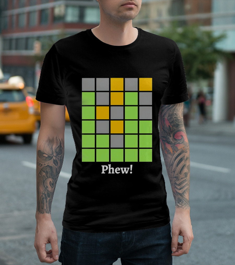 Minesweeper Phew Grid Game Board Text Phew T-Shirt