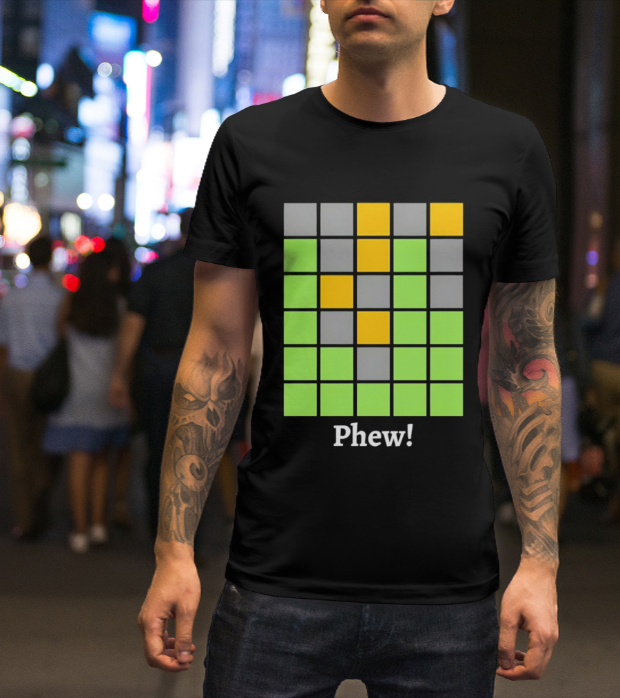 Minesweeper Phew Grid Game Board Text Phew T-Shirt
