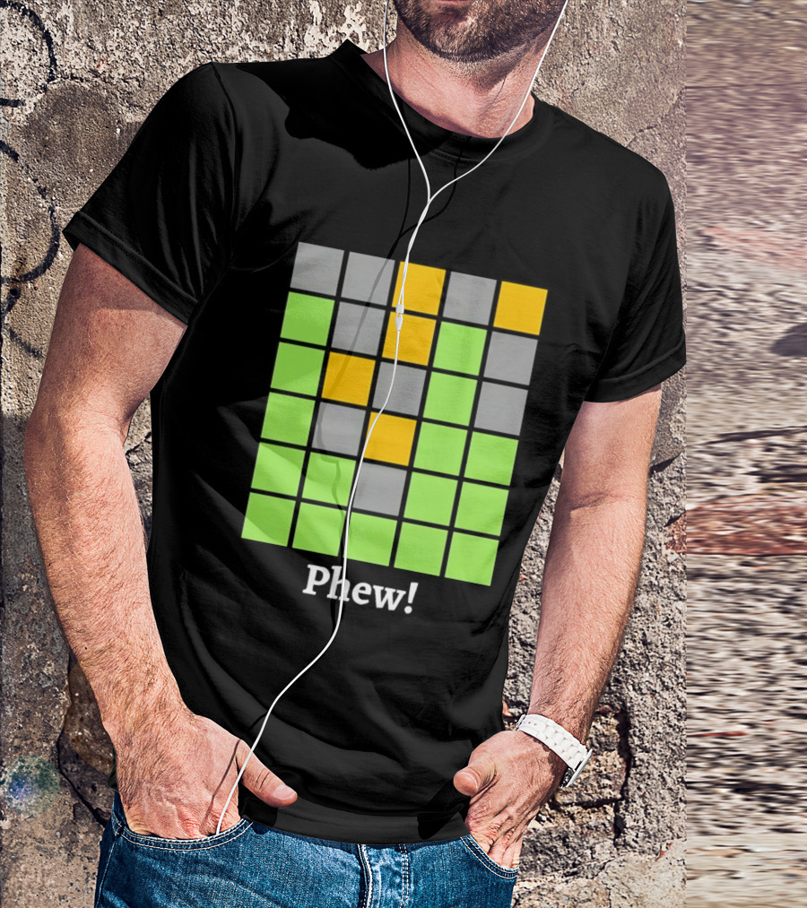 Minesweeper Phew Grid Game Board Text Phew T-Shirt