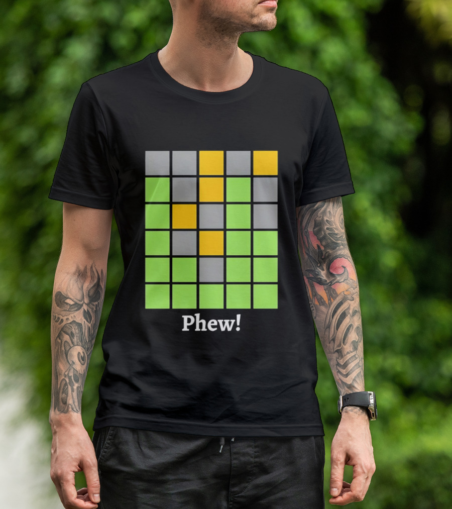 Minesweeper Phew Grid Game Board Text Phew T-Shirt