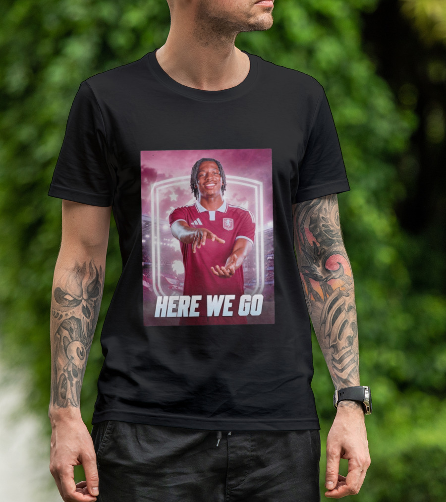 Jaden Philogene Here We Go Aston Villa Soccer Star Enthusiasm T-Shirt