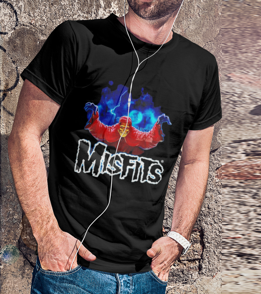 Misfits Crimson Ghost Punk Rock Lightning Glenn Danzig T-Shirt