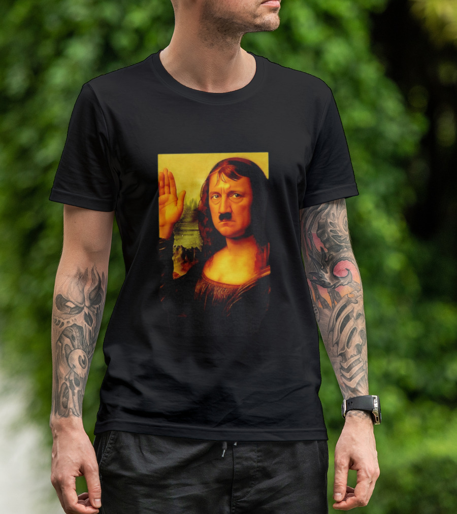 Mona Lisa Hitler Mashup Painting Iconic Fusion T-Shirt