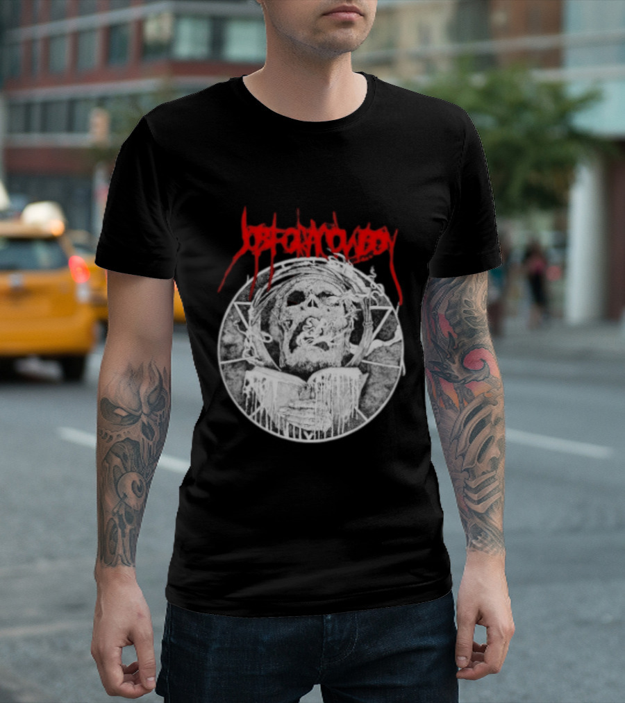 Job For A Cowboy Smoking Skull Death Metal T-Shirt