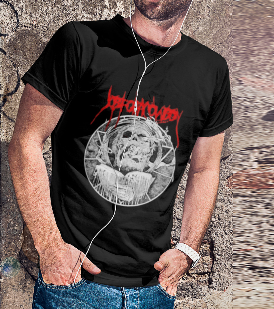 Job For A Cowboy Smoking Skull Death Metal T-Shirt