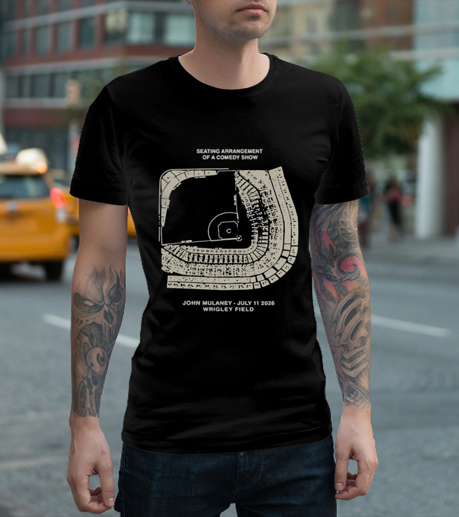 Seating Arrangement Of A Comedy Show John Mulaney July 11 2026 Wrigley Field T-Shirt