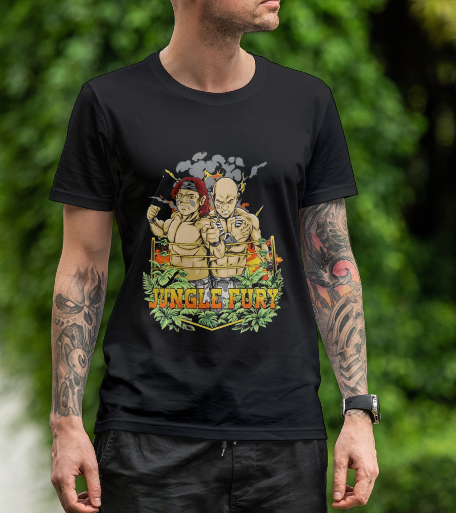 Jungle Fury Wrestling Duo Tag Team Explosive Showdown T-Shirt