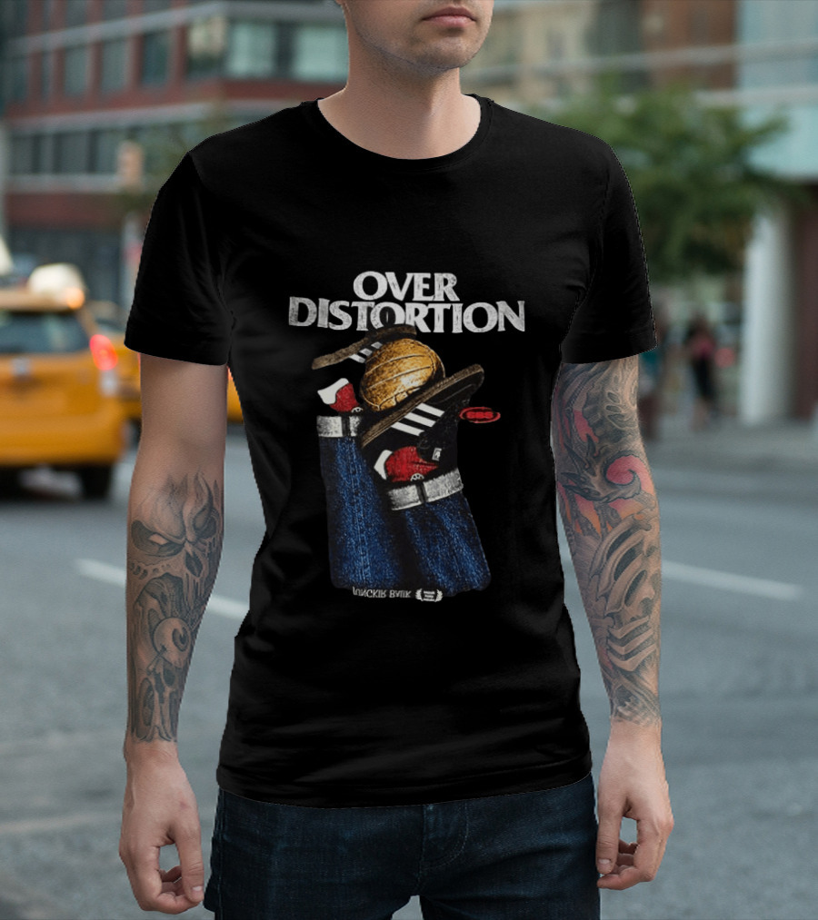 Over Distortion Jovckis Byiyk Masa Jungkir Balik Kisah Kita T-Shirt