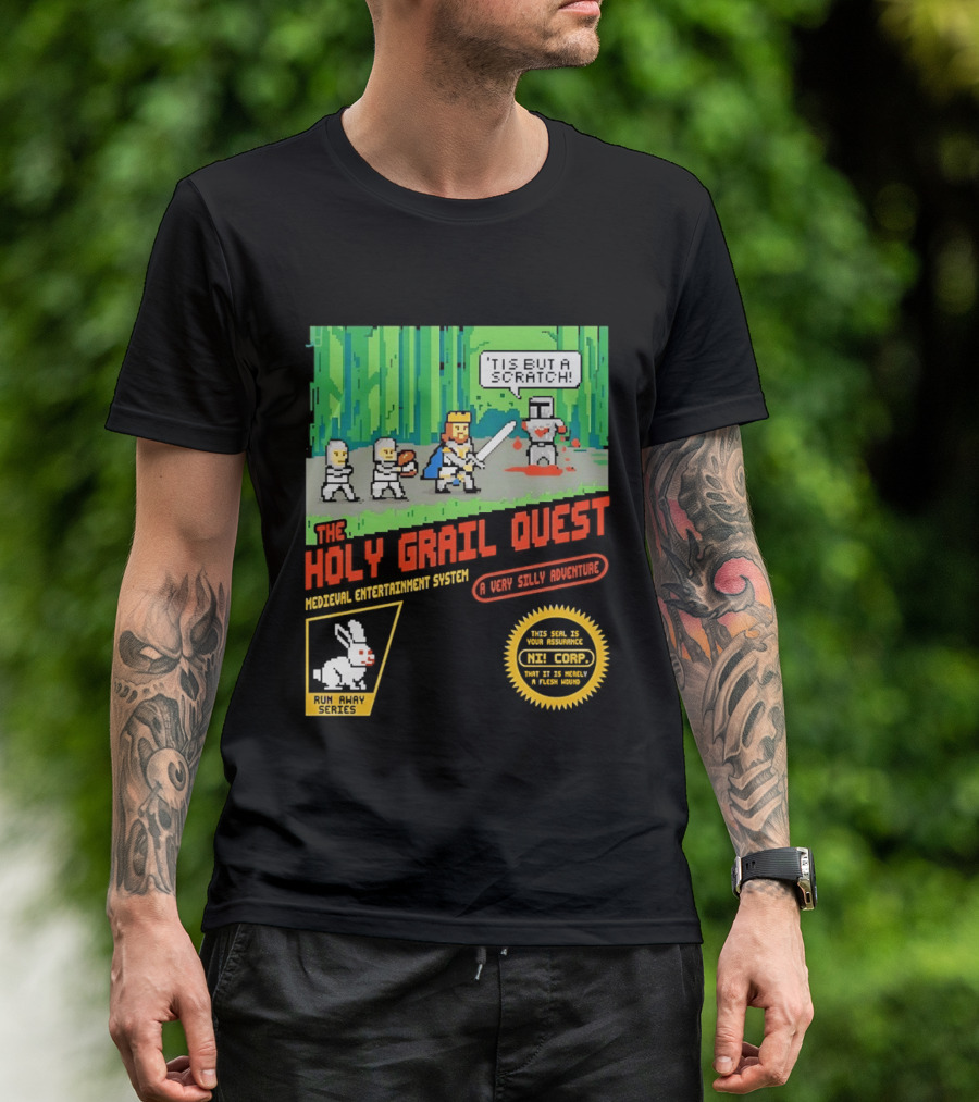 The Holy Grail Quest Medieval Entertainment System A Very Silly Adventure High Score T-Shirt